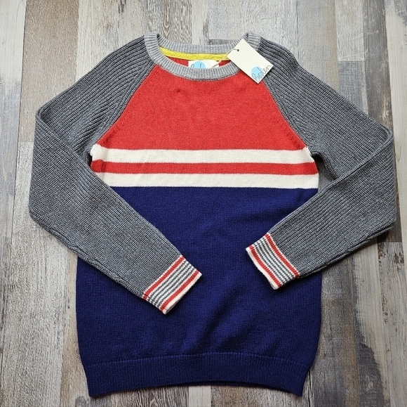 Boden Youth Sweater NEW Size 9-10Y Red White Blue Grey - Picture 1 of 5